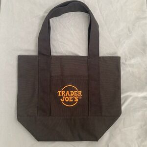 Trader Joe's Mini Canvas Tote Bag Black Halloween 2025 Limited Edition Casual